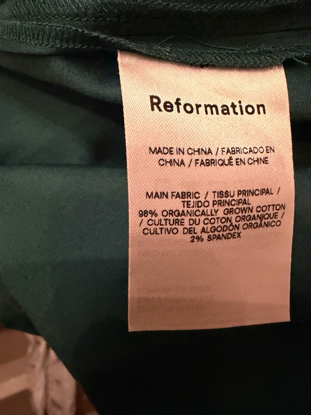Reformation Square Neck Midi Dress in Green Organic Cotton 8 - Picture 5 of 6